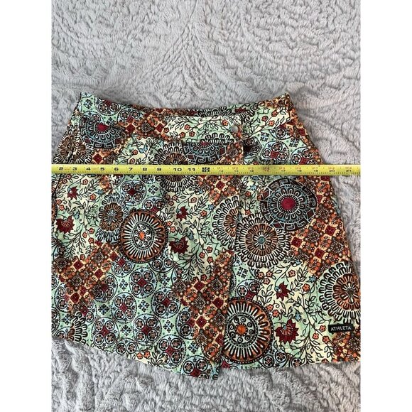 Athleta Skorts Orange Blue Geometric Patterned Women's Size 8 - Picture 5 of 12